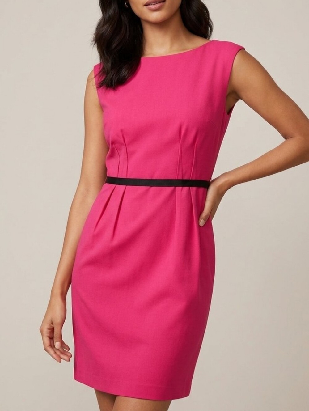 LOFT Hot Pink Pleated Dress